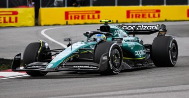 Aston Martin driver Fernando Alonso races during the Canadian Grand Prix at Circuit Gilles Villeneuve, Montreal, Canada, June 18, 2023. (Reuters Photo)