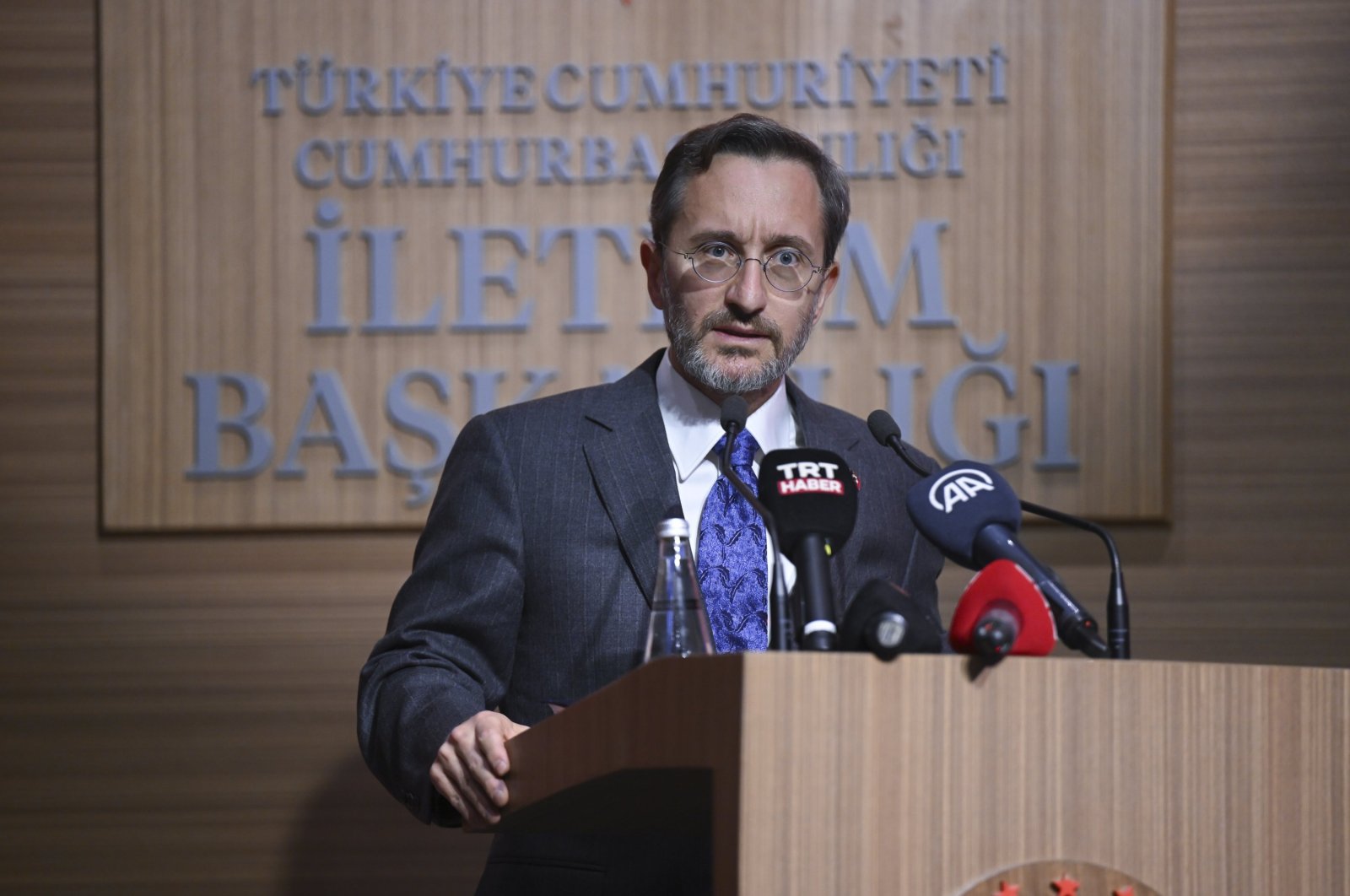 Fahrettin Altun speaks at an event in Istanbul, Türkiye, May 12, 2023. (AA Photo)