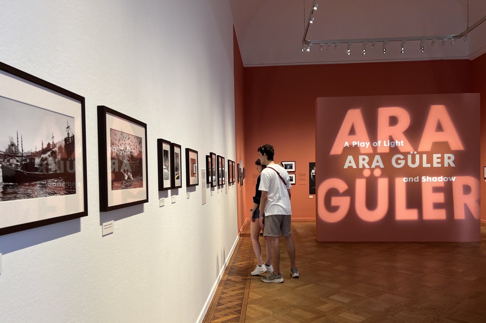 The "Ara Güler: A Play of Light and Shadow" photography exhibition, jointly organized by Foam Photography Museum, Ara Güler Museum, and Polat Studio, has met with Dutch art enthusiasts in Amsterdam, the Netherlands, June 26, 2023. (AA Photo)