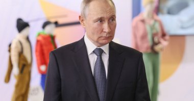 Russian President Vladimir Putin tours an exhibition, in Moscow, Russia, June 29, 2023. (AFP Photo)