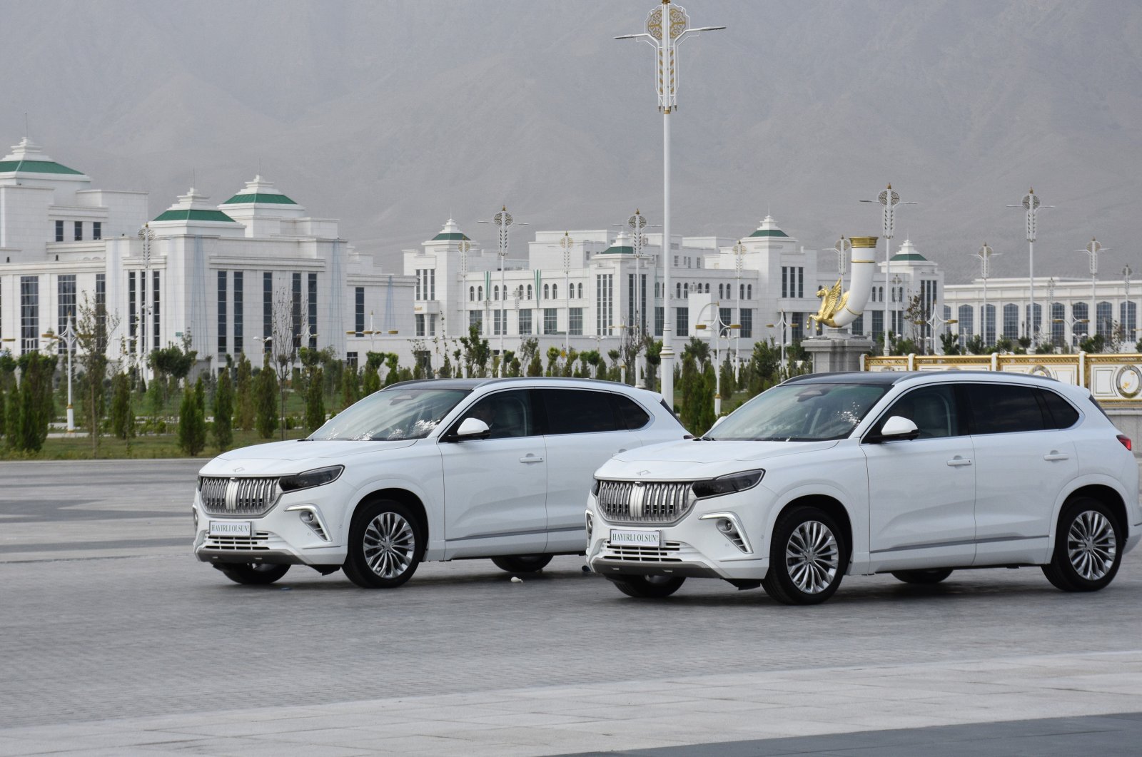 The Togg cars are seen in Ashgabat, Turkmenistan, June 30, 2023. (IHA Photo)
