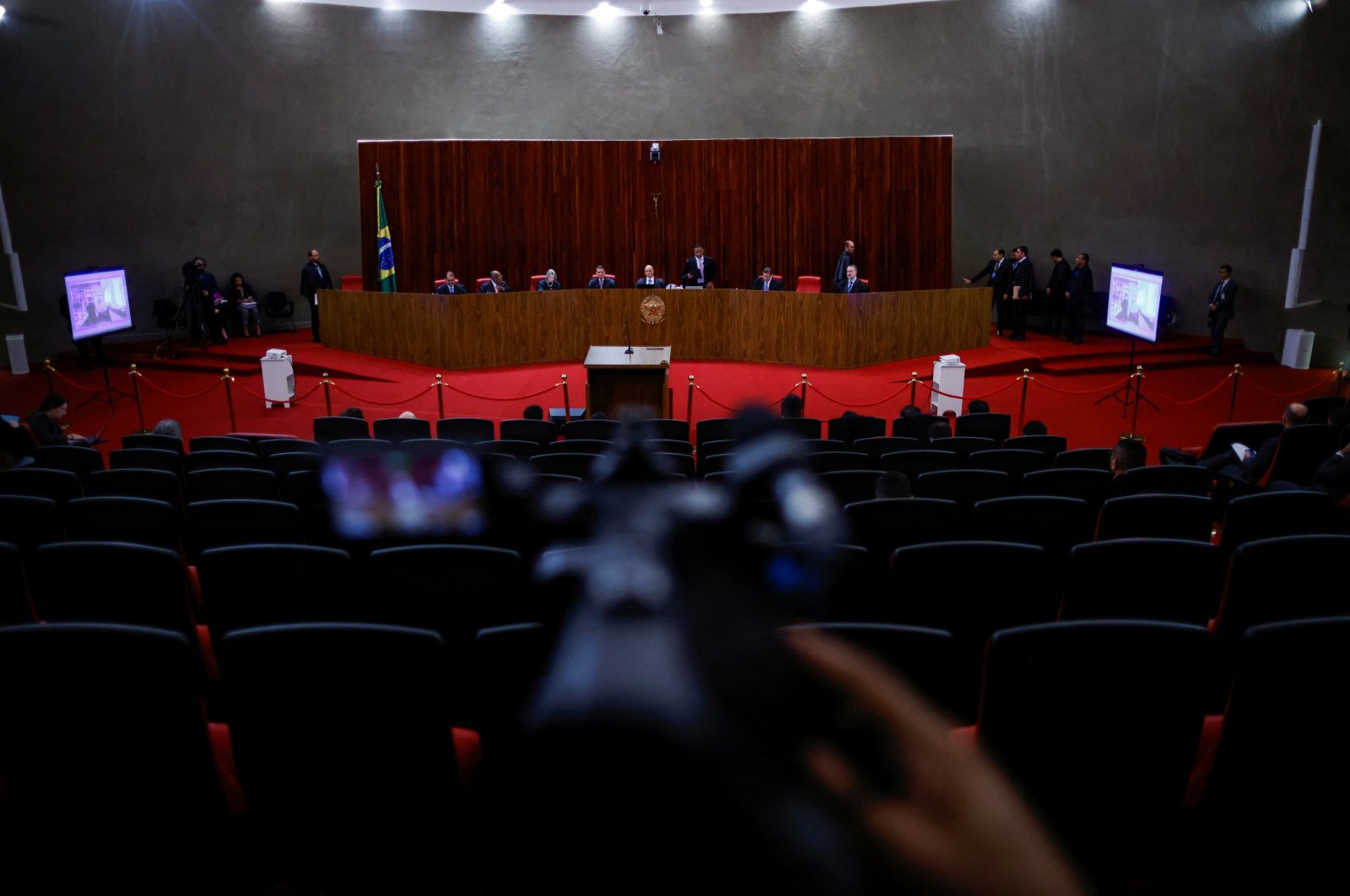General view of Brazil&#039;s electoral court (TSE) during the trial of former President Jair Bolsonaro, in Brasilia, Brazil June 30, 2023. (Reuters Photo)