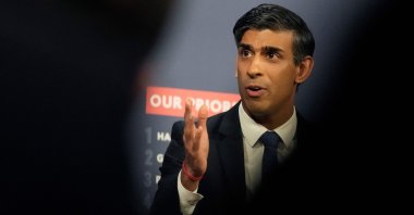 Britain's PM Rishi Sunak at a press conference in London, U.K., June 30, 2023. (AFP Photo)