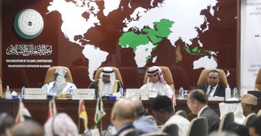 The Organisation of Islamic Cooperation (OIC) convened an Extraordinary Meeting of the Executive Committee at its headquarters in Jeddah, Saudi Arabia, Jan. 31, 2023 (Reuters Photo)