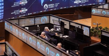 People work at Türkiye's stock exchange Borsa Istanbul in this file photo reuploaded on July 3, 2023. (IHA Photo)
