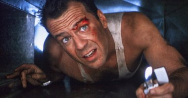 A still shot taken from &quot;Die Hard&quot; shows American actor Bruce Wills.