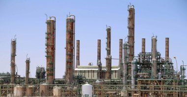 This file photo taken on June 3, 2020, shows an oil refinery in Libya's northern town of Ras Lanuf. (AFP Photo)