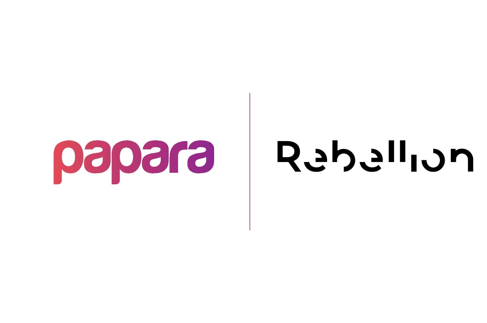 The Papara and Rebellion logos are seen together in this illustration. (Courtesy of Papara)