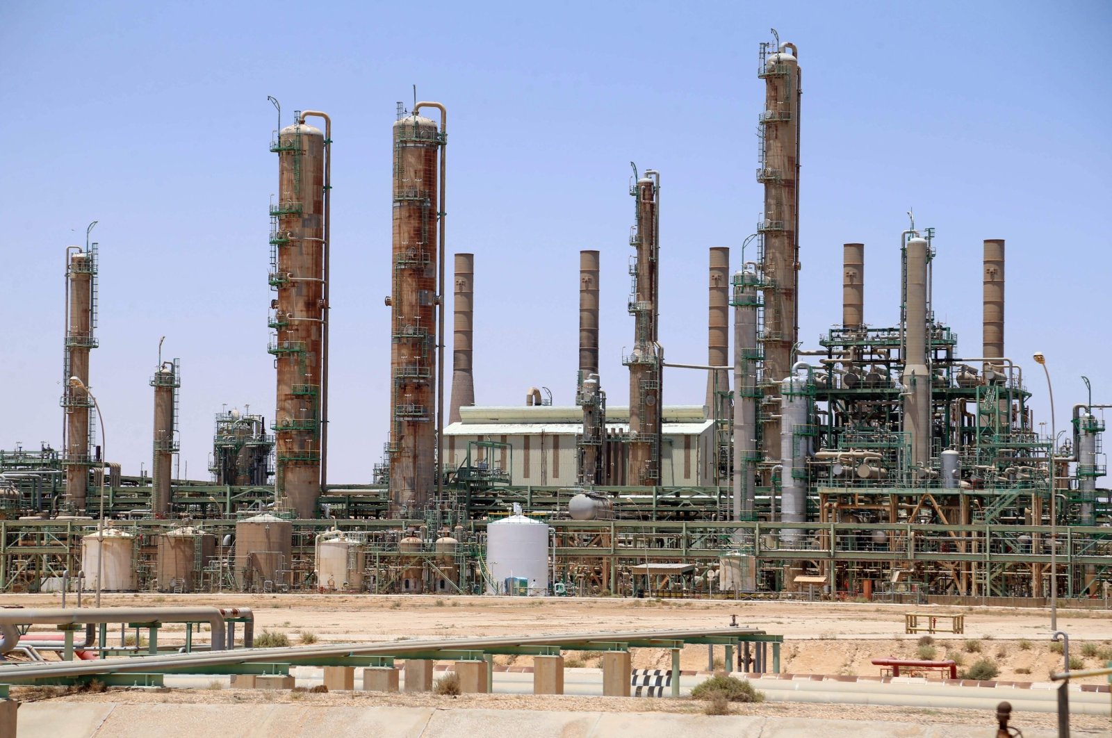 This file photo taken on June 3, 2020, shows an oil refinery in Libya&#039;s northern town of Ras Lanuf. (AFP Photo)