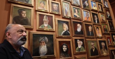 The historical library, which has been restored and transformed into a boutique hotel through the efforts of 5 Turkish business people in London, commemorates the immortal memories of 75 world-renowned Turkish and foreign figures in the fields of literature, culture, art, science, philosophy and politics in each of its rooms, London, U.K., July 4, 2023. (AA Photo)