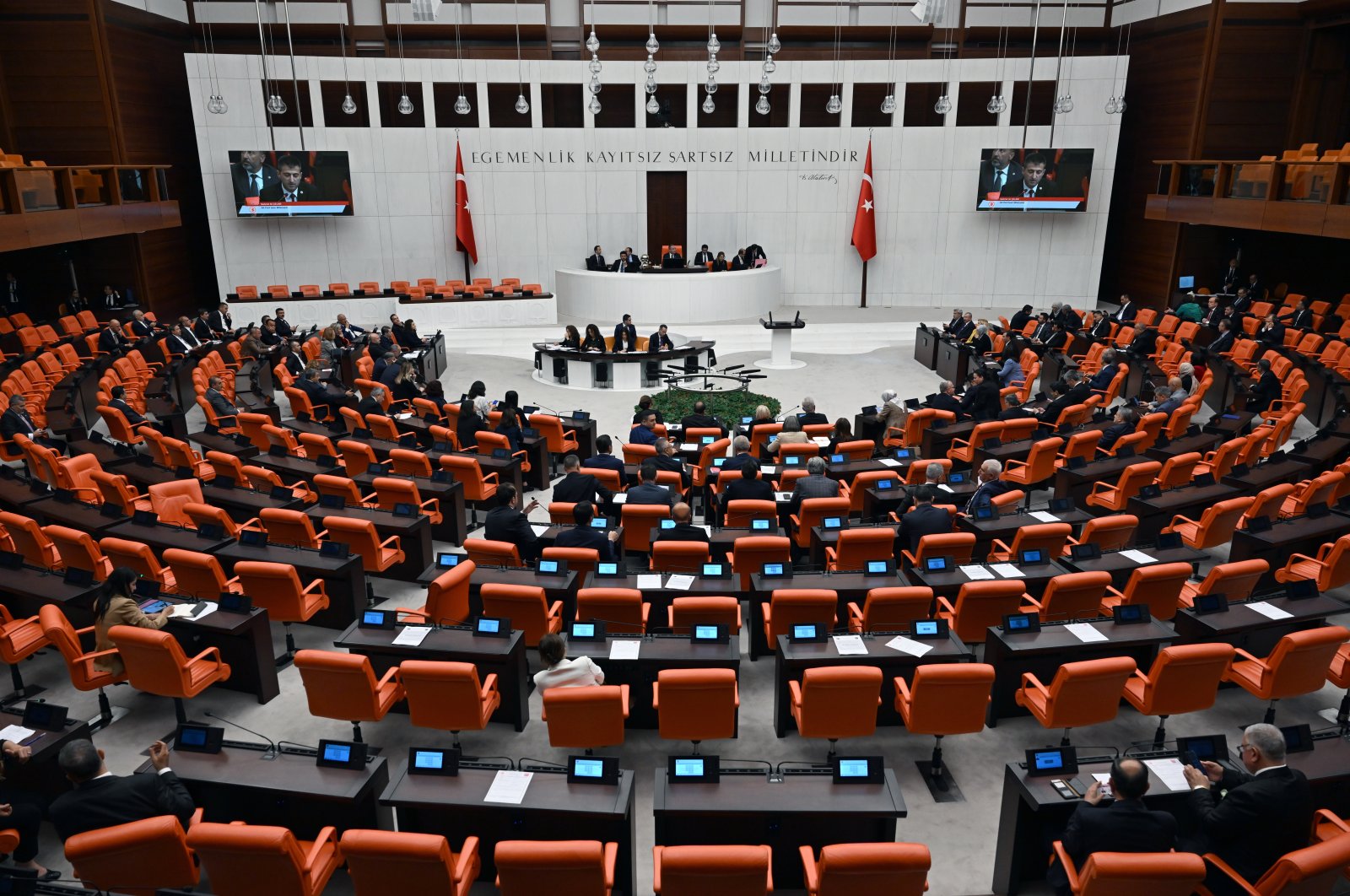 Lawmakers are seen during a session at the Turkish Parliament, in Ankara, Türkiye, June 22, 2023. (AA Photo)