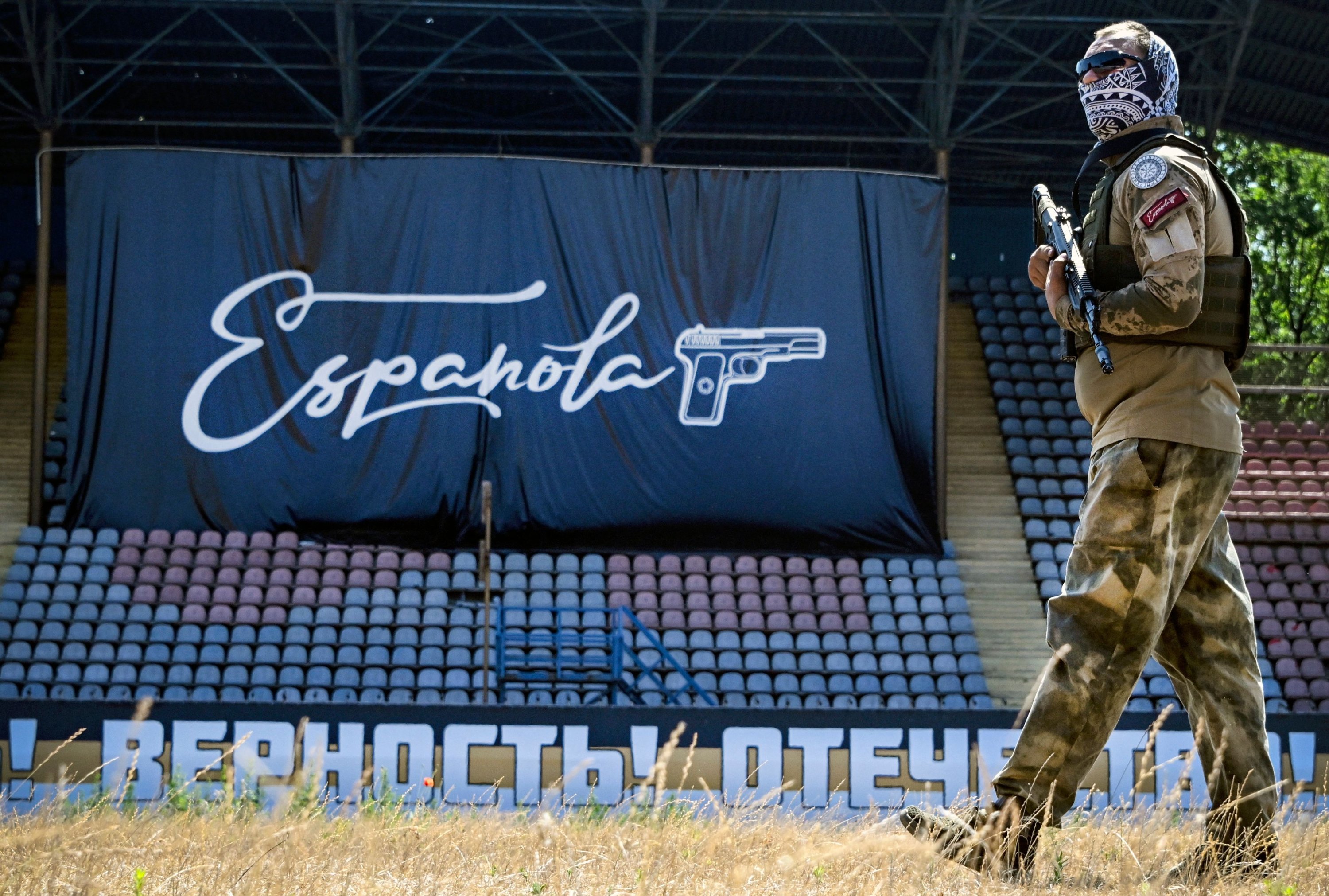 Battle on pitch: Russian football ultras take arms in Mariupol