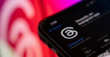 This photo illustration shows Threads on the App Store, Washington, DC, U.S., July 5, 2023. (AFP Photo)