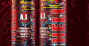 An illustration shows the "Hell A.I." energy drink produced by Hungarian drinks business Hell Energy. (dpa Photo)