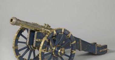 The Cannon of Kandy which originated from Sri Lanka is photographed at the Rijksmuseum, Amsterdam, the Netherlands, July 6, 2023. (AP Photo)