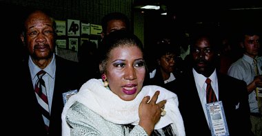 Aretha Franklin at the Democratic National Nominating Convention in Madison Square Garden, New York, U.S., July 14, 1992. (Shutterstock Photo)