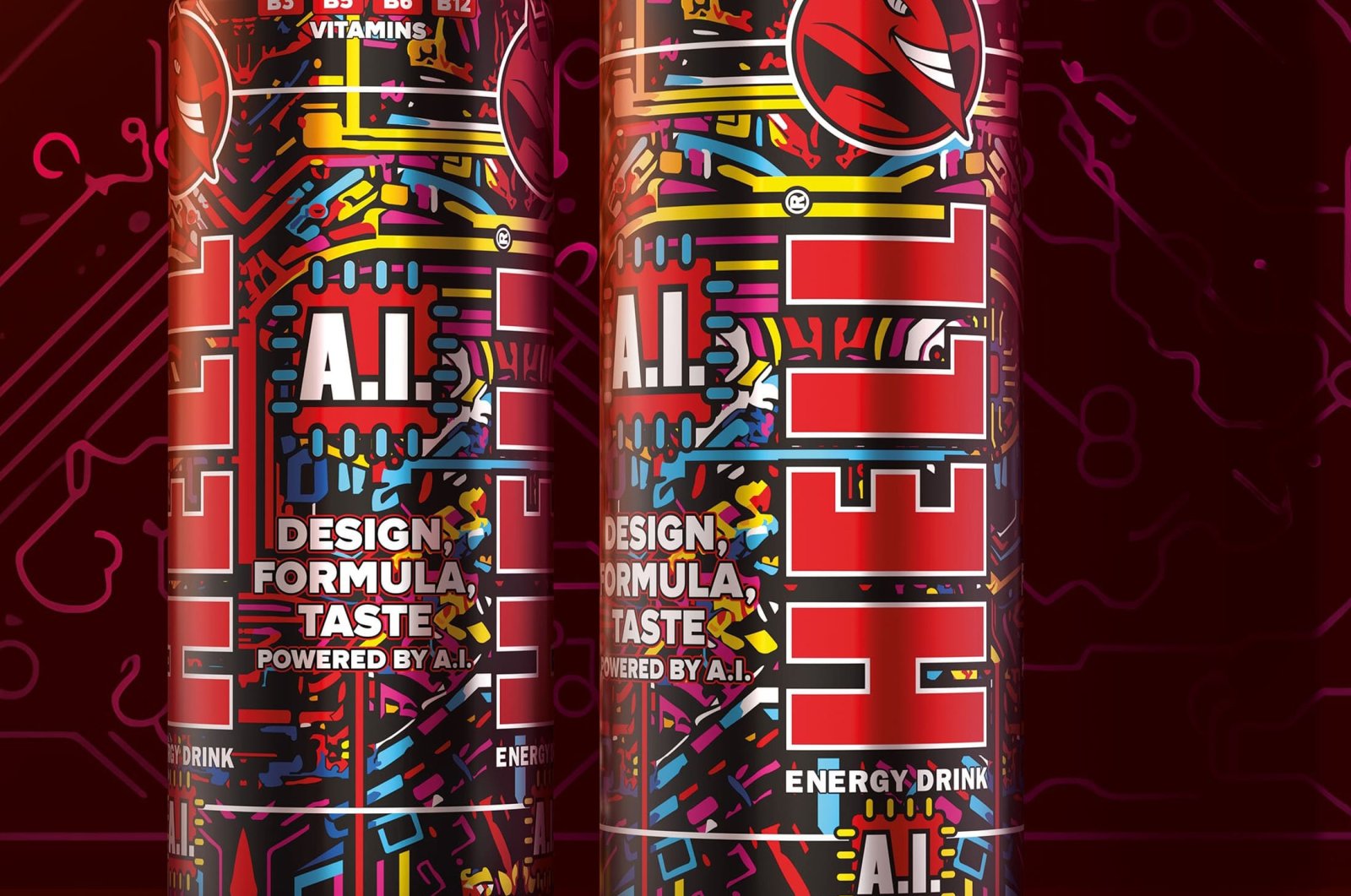 An illustration shows the &quot;Hell A.I.&quot; energy drink produced by Hungarian drinks business Hell Energy. (dpa Photo)