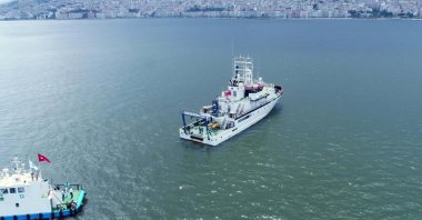 Boats are seen in the gulf of Izmir, Türkiye, July 7, 2023. (DHA Photo)
