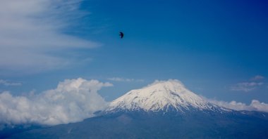 Türkiye's highest peak Mount Ararat contains 5 square kilometers of glaciers, Ağrı, northeastern Türkiye, June 29, 2023. (IHA Photo)