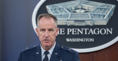 Pentagon spokesperson U.S. Air Force Brig. Gen. Patrick Ryder speaks during a media briefing at the Pentagon, Washington, U.S., July 6, 2023. (AP Photo)