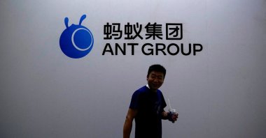 The Ant Group sign is seen at the World Artificial Intelligence Conference (WAIC) in Shanghai, China July 6, 2023. (Reuters File Photo)