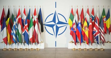 NATO flags seen in this undated file photo. (Shutterstock File Photo)