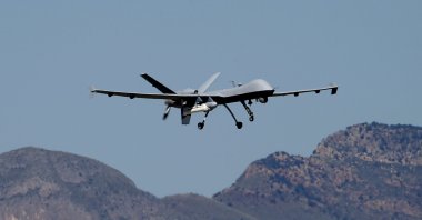 A U.S. MQ-9 Reaper drone is seen in Sierra Vista, Arizona, U.S., Sep 24, 2014. (AP Photo)