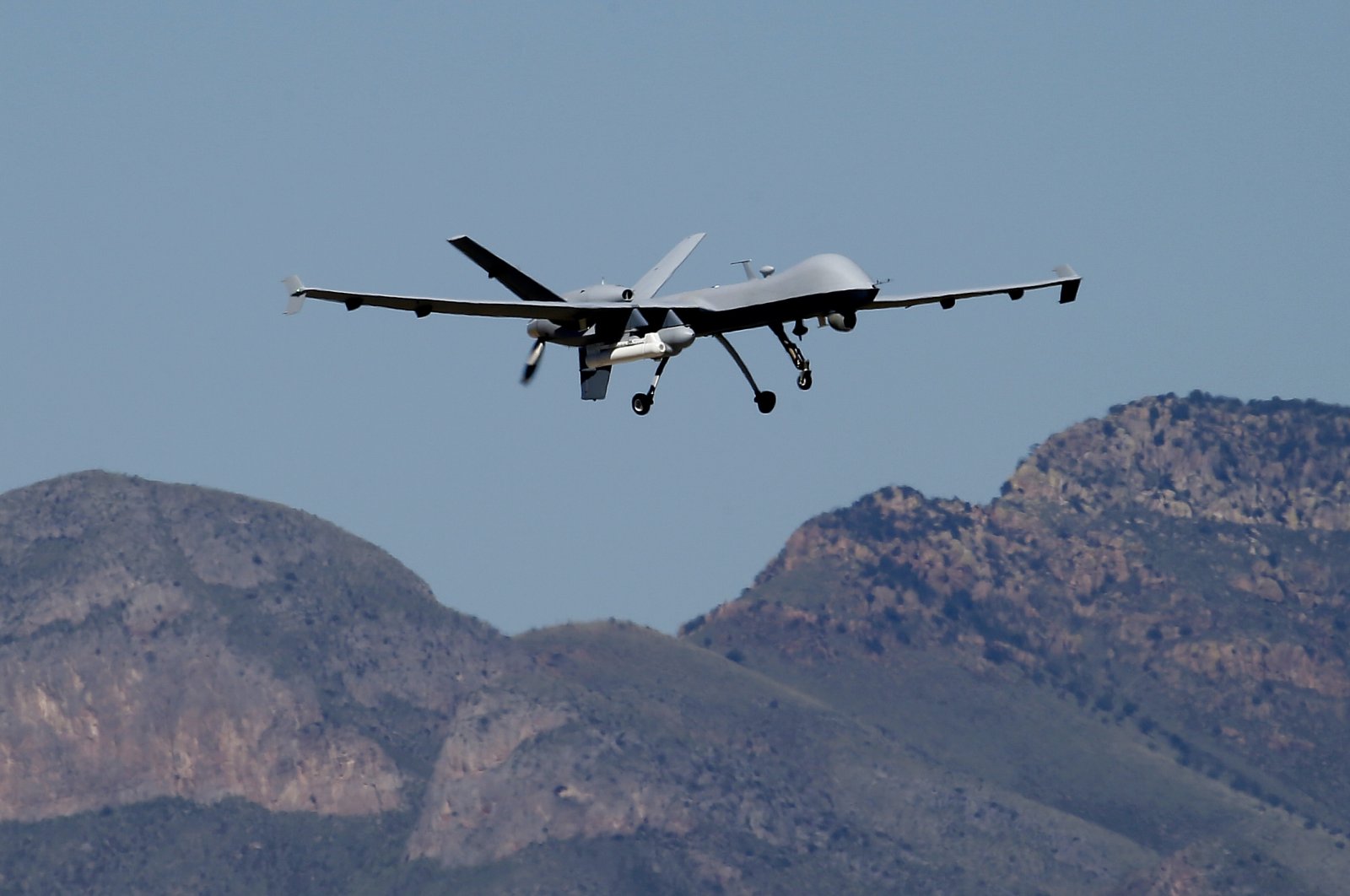 A U.S. MQ-9 Reaper drone is seen in Sierra Vista, Arizona, U.S., Sep 24, 2014. (AP Photo)