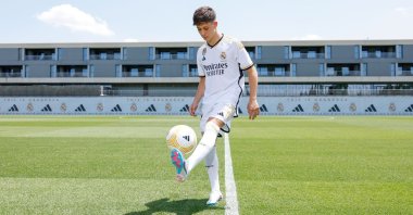 Arda Güler shows off his juggling skills after signing for Real Madrid, Madrid, Spain, July 7, 2023. (AA Photo)