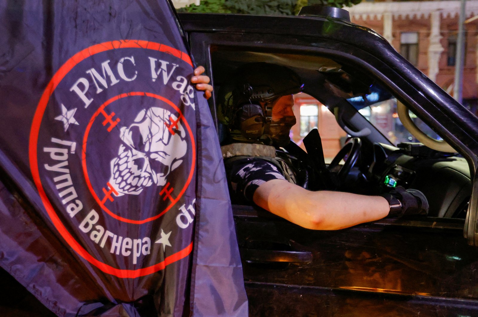 Fighters of Wagner private mercenary group in the city of Rostov-on-Don, Russia, June 24, 2023. (Reuters Photo)