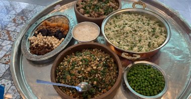 An array of dishes inspired by ancient cuisine of Comana Pontica, in Tokat, Türkiye, July 10, 2023. (AA Photo)