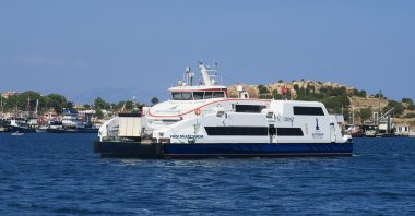 A passenger boat is seen in Izmir, Türkiye, July 11, 2023. (IHA Photo) 