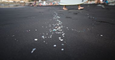 Microplastics and mesoplastic debris at Almaciga Beach, on north coast of the Canary Island of Tenerife, Spain, July 14, 2018. (AFP Photo)