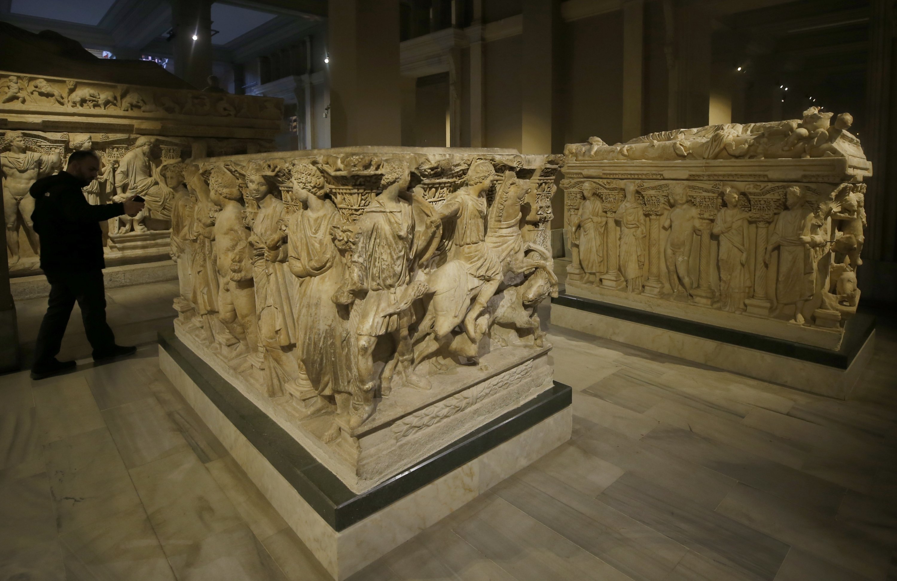 The Istanbul Archaeology Museums, established by Osman Hamdi Bey, have been welcoming visitors for 128 years to take a journey through history and trace the footsteps of civilizations, where world-renowned artifacts such as the Alexander Sarcophagus and the Treaty of Kadesh are exhibited, Istanbul, Türkiye, Jan. 9, 2019. (AA Photo)