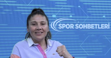 Turkish women&#039;s boxing national team coach Şennur Demir poses for photo during an interview, Ankara, Türkiye, July 10, 2023. (AA Photo)