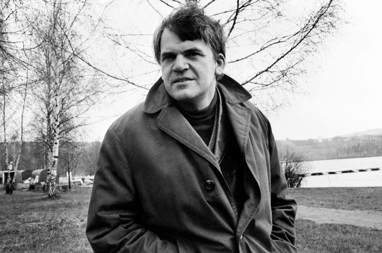 Portrait taken in 1973 shows Czech-born French writer Milan Kundera in Prague, then-Czechoslovakia, Oct. 14, 1973. (AFP Photo)