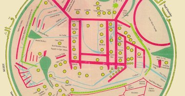 The first Turkic world map was drawn by Kaşgarlı Mahmud, the writer of "Diwan Lughat al-Turk." (Photo courtesy of VakıfBank Culture Publications)