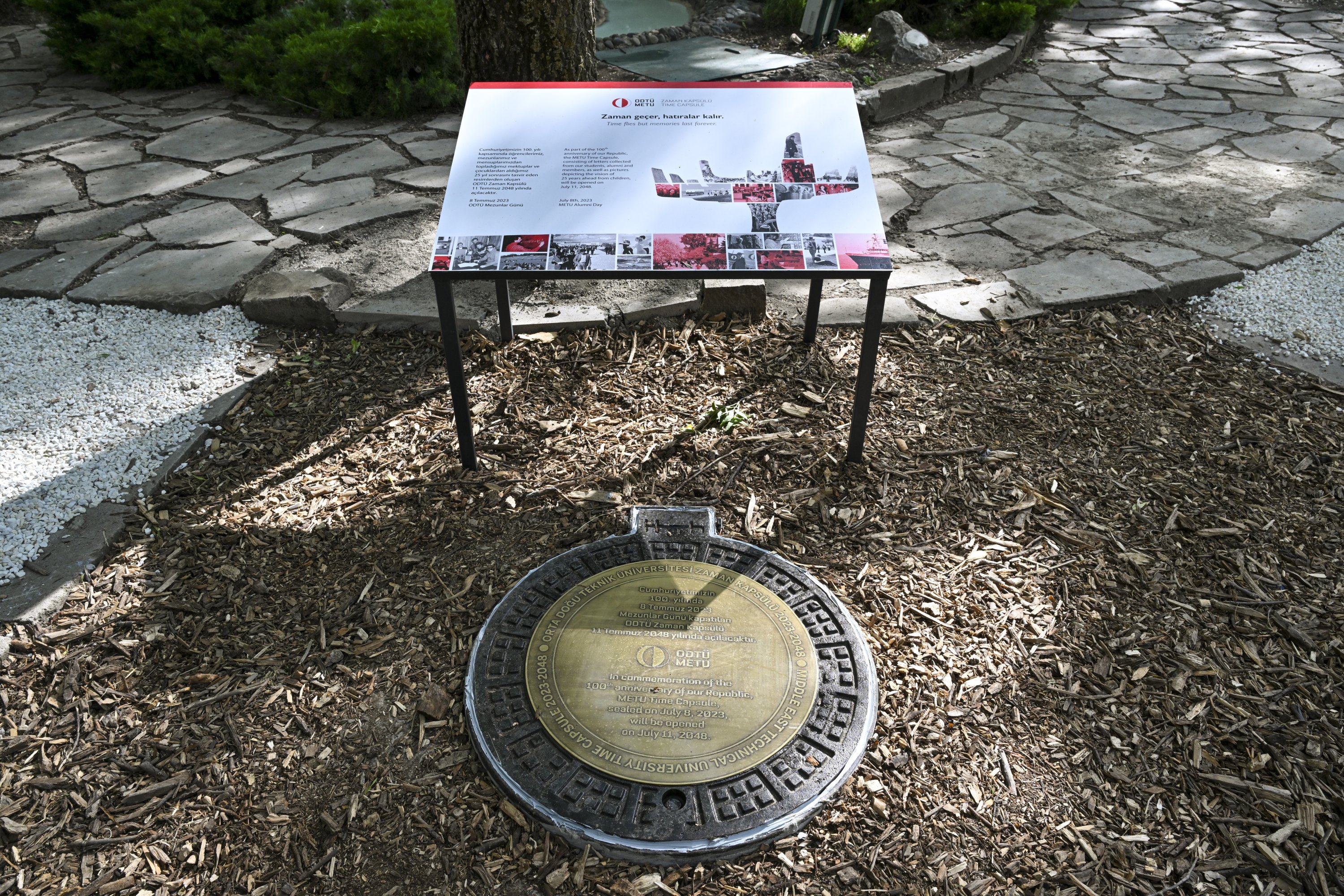 The time capsule spot in Middle East Technical University (METU), Ankara, Türkiye, July 14, 2023. (AA Photo)