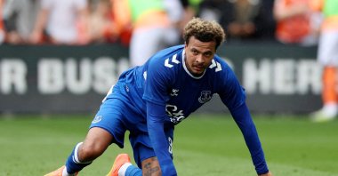 Everton&#039;s Dele Alli in action during a preseason friendly match against Blackpool, Blackpool, U.K., July 24, 2022. (Reuters Photo)