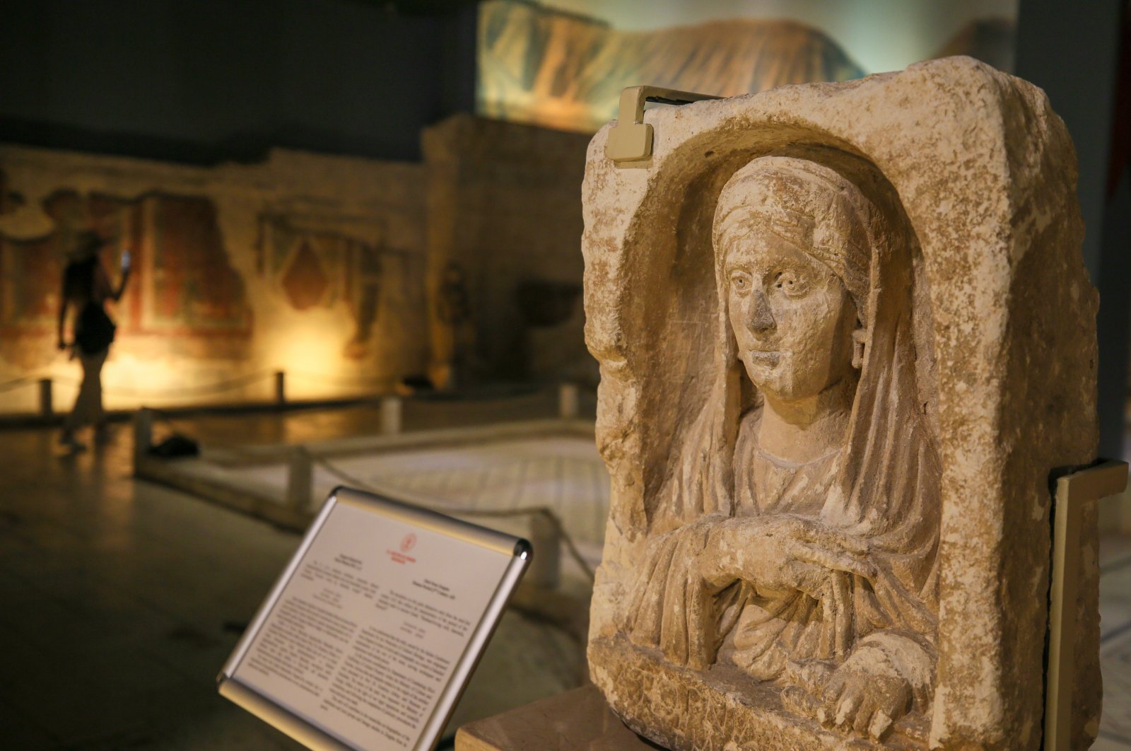 The stele originating from Zeugma is repatriated to Türkiye by Italian authorities, Gaziantep, Türkiye, June 13, 2023. (AA Photo)