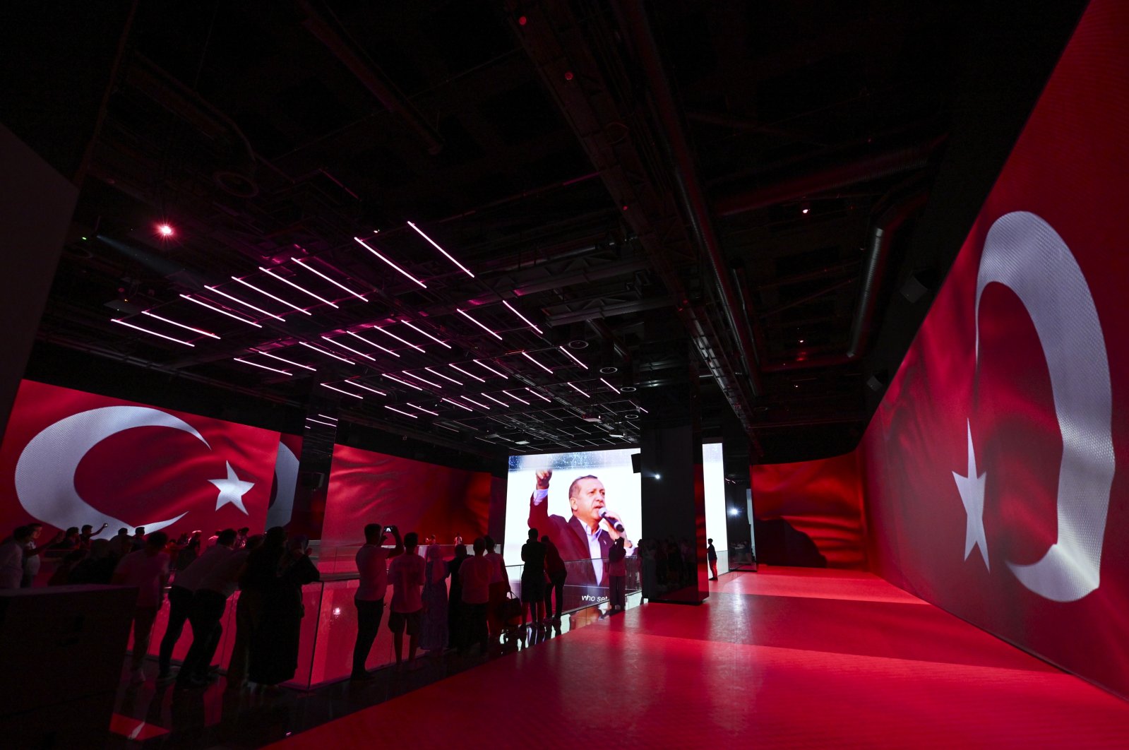 People visit the July 15 Democracy Museum in Ankara, July 15, 2023. (AA Photo)