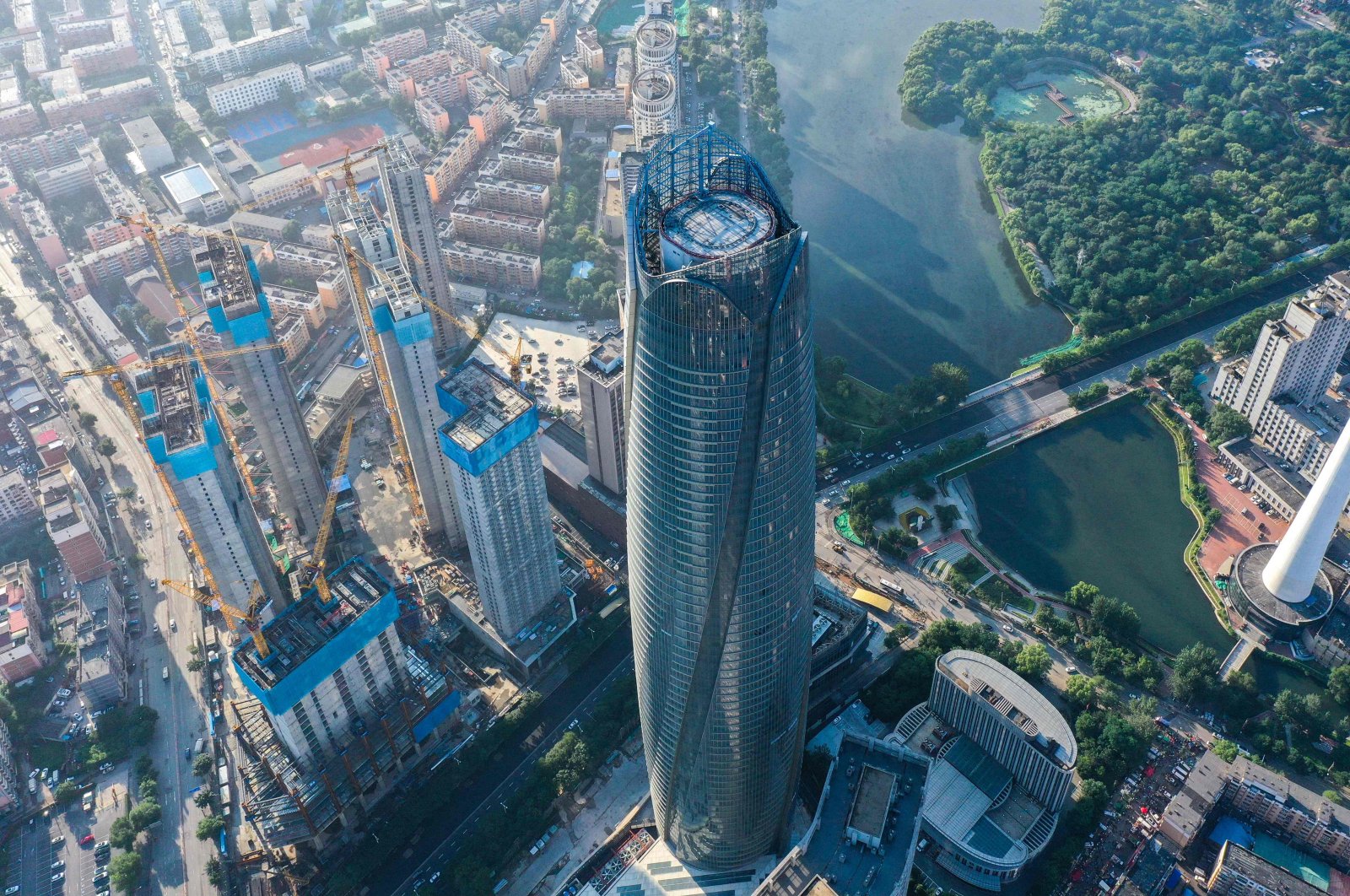 Buildings are seen in Shenyang, in China&#039;s northeastern Liaoning province, July 17, 2023. (AFP Photo)