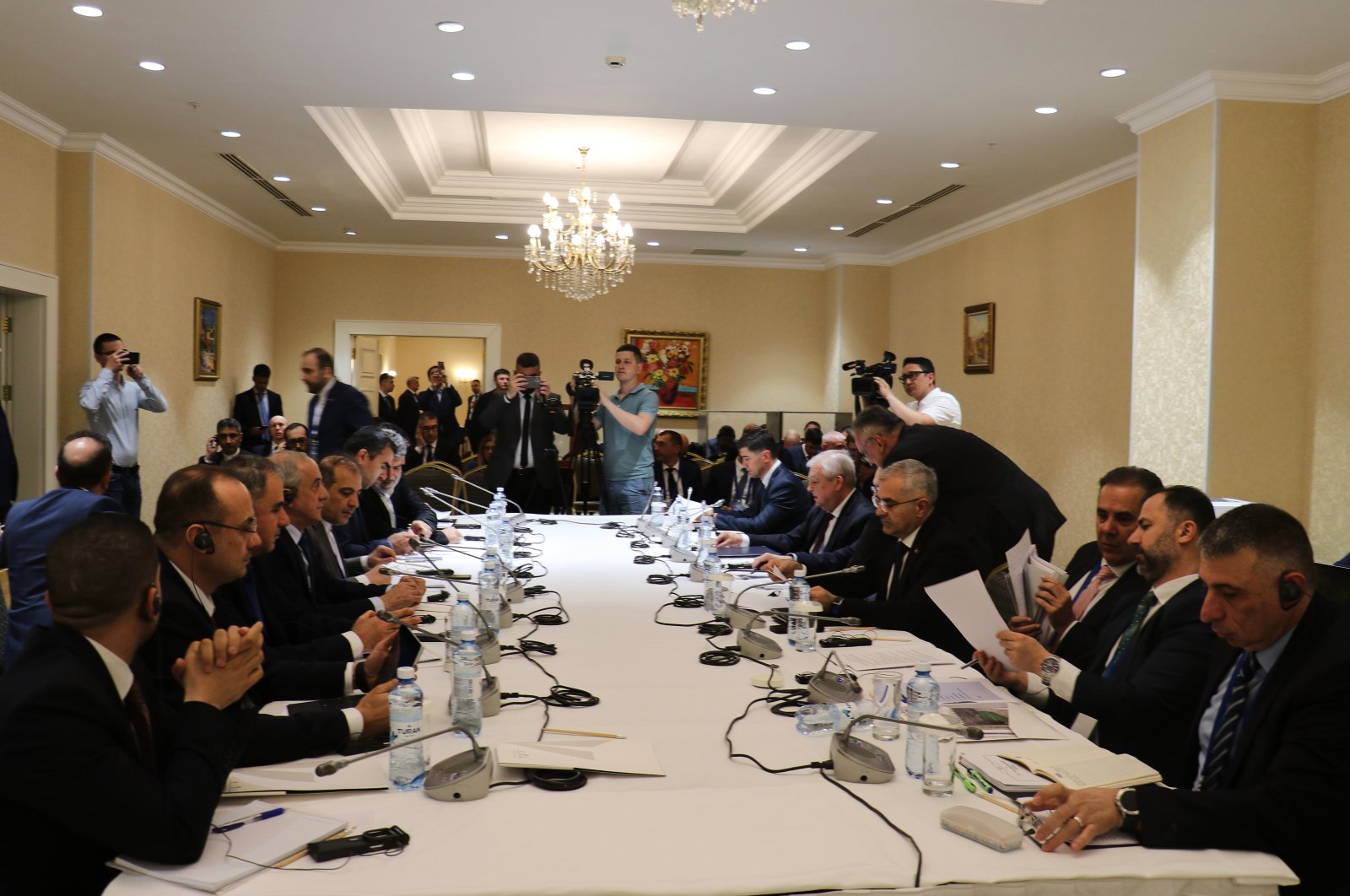 Turkish and Syrian delegations, accompanied by Russian and Iranian delegates, attend a quadrilateral meeting in Astana, Kazahkstan, June 20, 2023. (AA Photo)