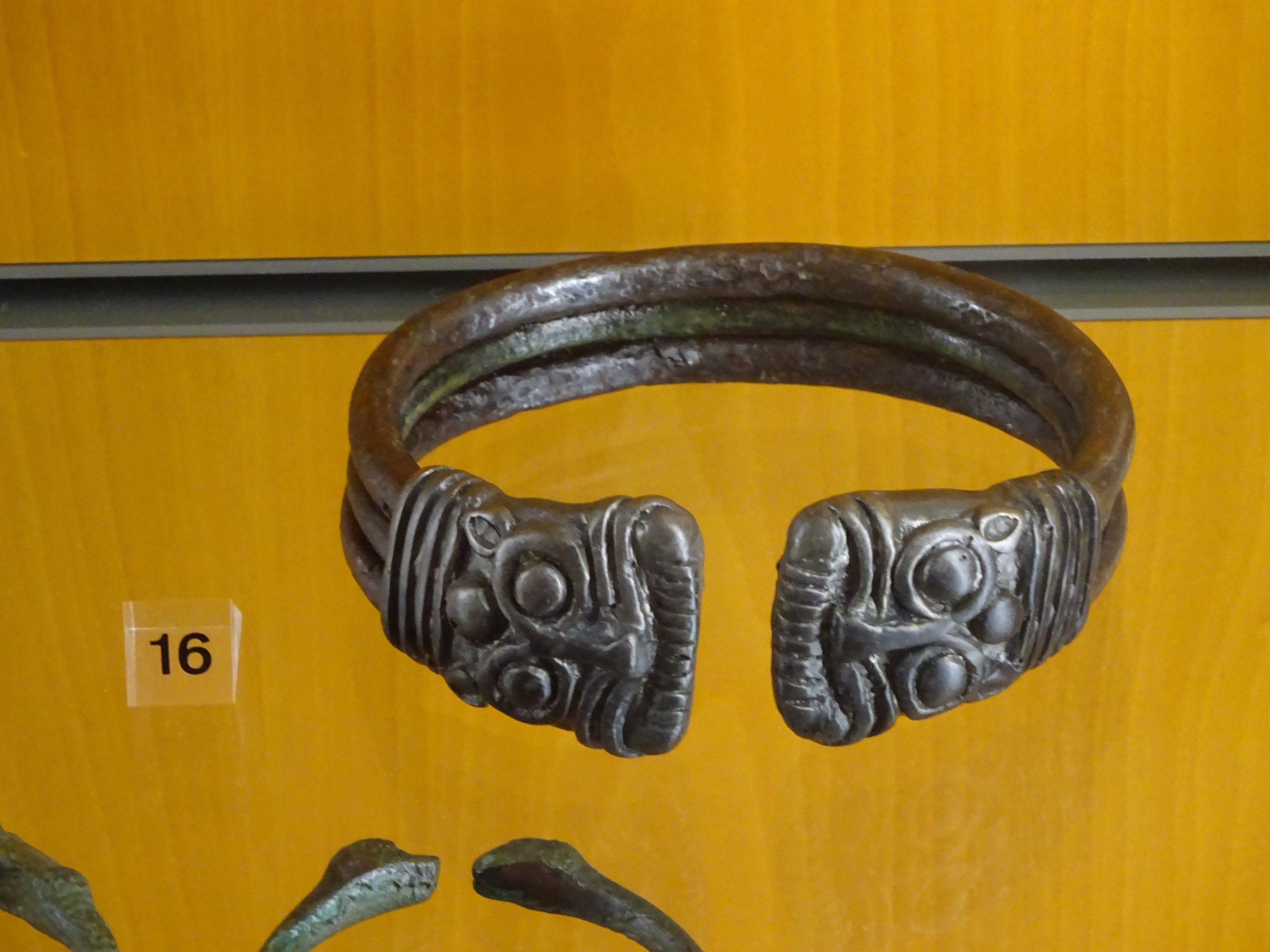 “Animal head bracelet,” iron and bronze, Luristan: ninth to eighth centuries B.C., the Fine Arts Museum in Lyon, France. (Photo by A. Peter Dore)