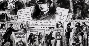 A newspaper recaps the events surrounding the investigation into murders of &quot;Jack the Ripper,&quot; in 1888. (Getty Images Photo)