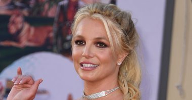 U.S. singer Britney Spears arrives for the premiere of Sony Pictures&#039; &quot;Once Upon a Time... in Hollywood&quot; at the TCL Chinese Theatre in Hollywood, California, U.S., July 22, 2019. (AFP Photo)