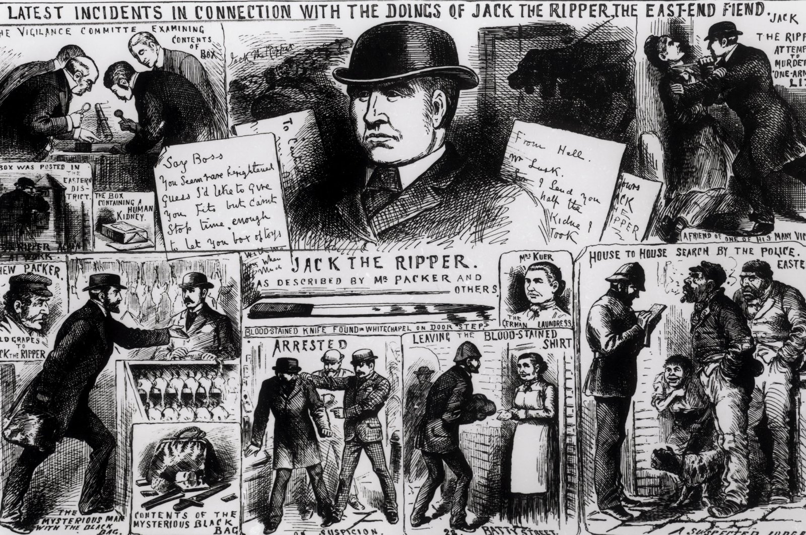 A newspaper recaps the events surrounding the investigation into murders of &quot;Jack the Ripper,&quot; in 1888. (Getty Images Photo)