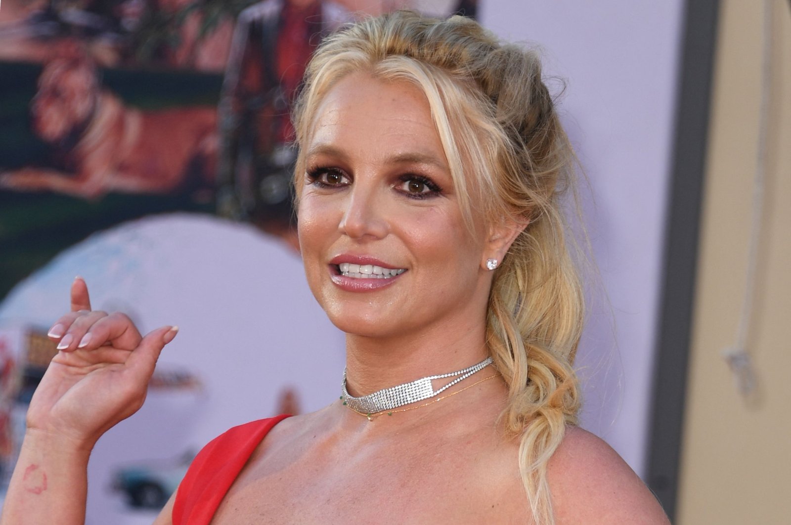 U.S. singer Britney Spears arrives for the premiere of Sony Pictures&#039; &quot;Once Upon a Time... in Hollywood&quot; at the TCL Chinese Theatre in Hollywood, California, U.S., July 22, 2019. (AFP Photo)