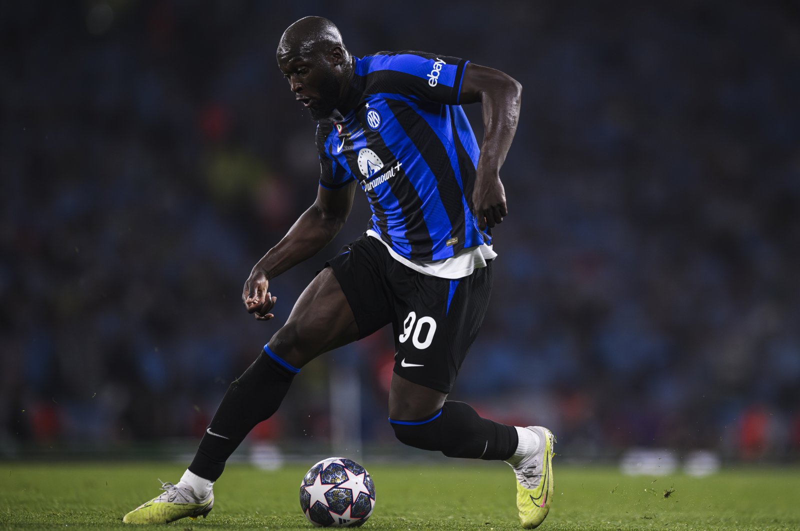Romelu Lukaku in action during the UEFA Champions League final football match between Manchester City and Inter Milan, Istanbul, Türkiye, June 10, 2023. (Getty Images Photo)