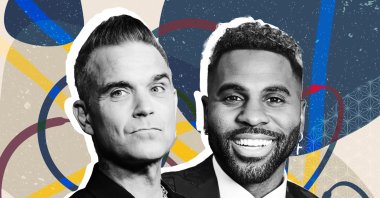 A photo combination by Daily Sabah&#039;s Büşra Şen shows Robbie Williams (L) and Jason Derulo. (Getty Images Photos)